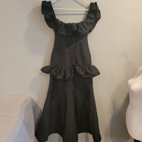 Keepsake Black Maxi Only Love Gown Off Shoulder Dress Size XXS - Picture 2 of 10